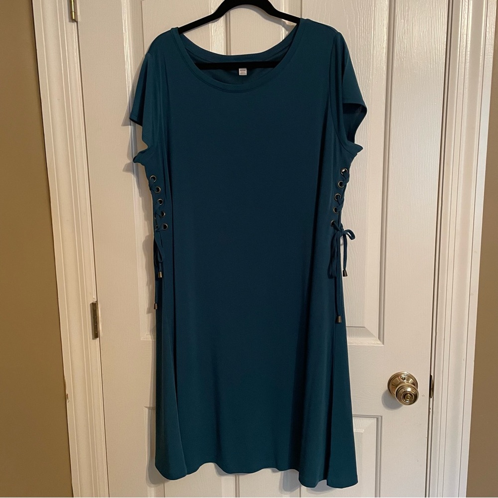 Teal Short Sleeve Dress 18/20W